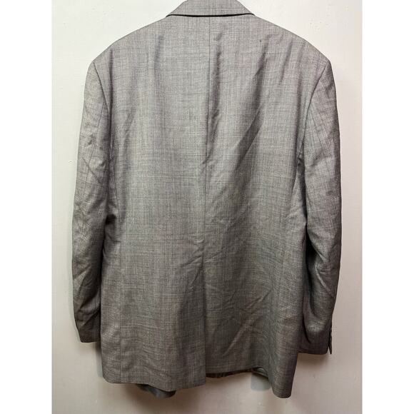 CHAPS Mens Blazer Sport Coat Two Button Jacket 44L Gray Wool Business Dinner - Picture 2 of 8